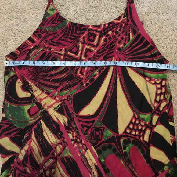 Pink Batik Womens Fairy Grunge Two Layer Handkerchief Hem Maxi Dress - Picture 9 of 16